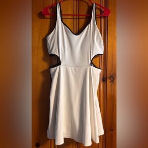Old Navy White Backless Dress with Black Accents